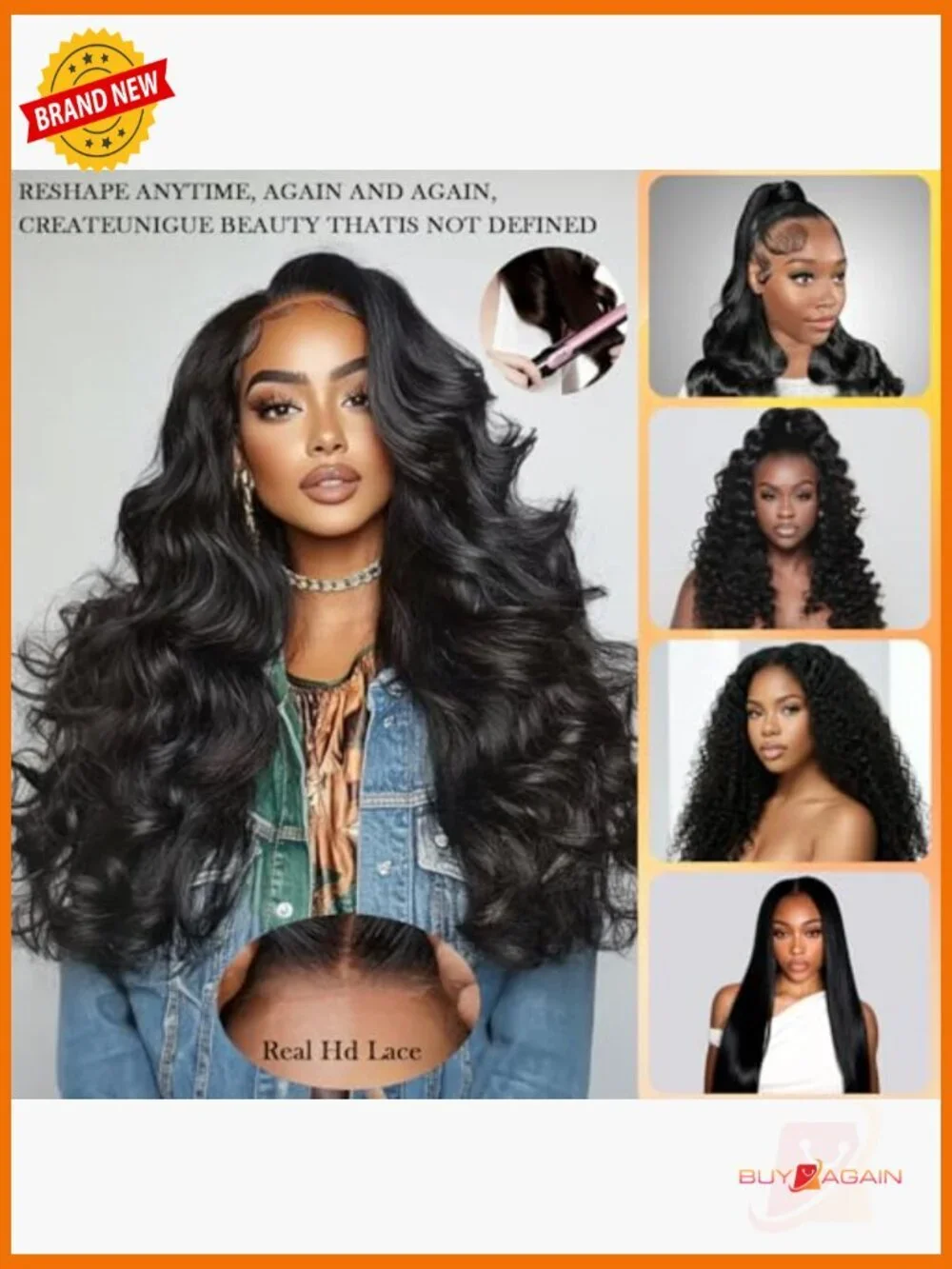 30 Inch Body Wave Lace Front Wig 13x6 HD Human Hair Pre-Plucked 200 Density